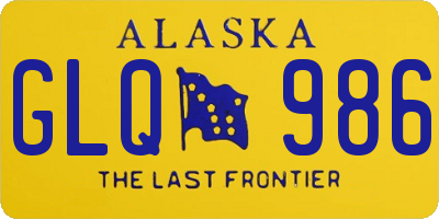 AK license plate GLQ986