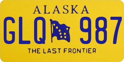 AK license plate GLQ987