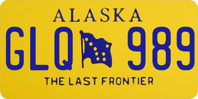 AK license plate GLQ989