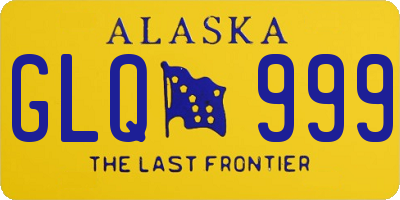 AK license plate GLQ999