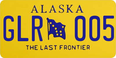 AK license plate GLR005