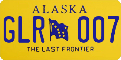 AK license plate GLR007