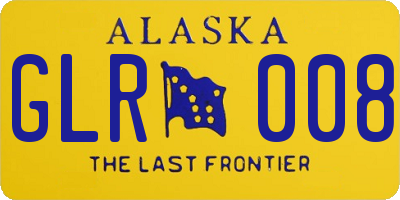 AK license plate GLR008