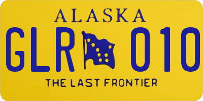 AK license plate GLR010