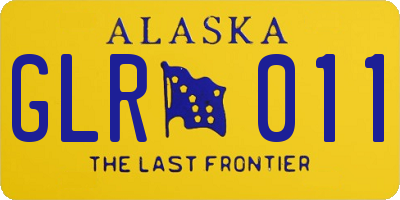 AK license plate GLR011