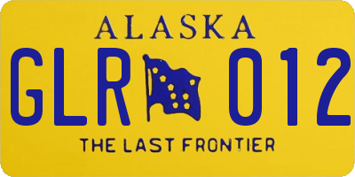 AK license plate GLR012