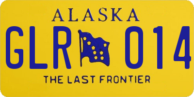 AK license plate GLR014
