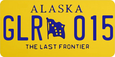 AK license plate GLR015