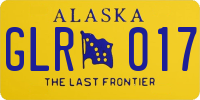 AK license plate GLR017