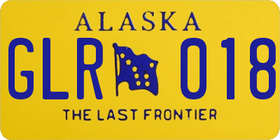 AK license plate GLR018