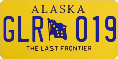 AK license plate GLR019