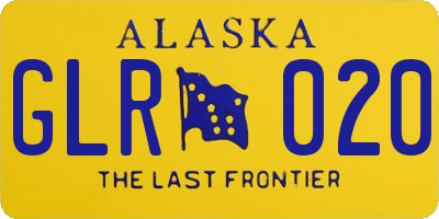 AK license plate GLR020