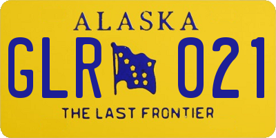 AK license plate GLR021