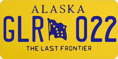 AK license plate GLR022