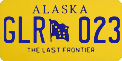 AK license plate GLR023