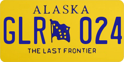 AK license plate GLR024