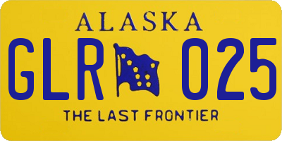 AK license plate GLR025
