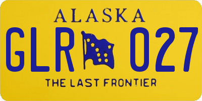 AK license plate GLR027
