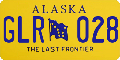 AK license plate GLR028