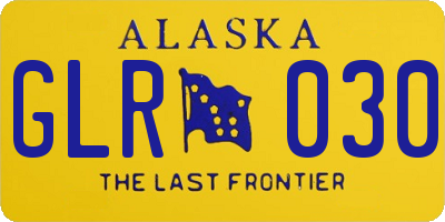 AK license plate GLR030