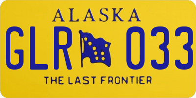 AK license plate GLR033
