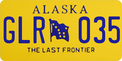 AK license plate GLR035