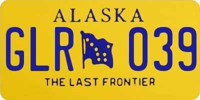 AK license plate GLR039