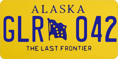 AK license plate GLR042