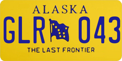 AK license plate GLR043