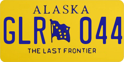 AK license plate GLR044