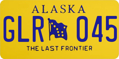AK license plate GLR045