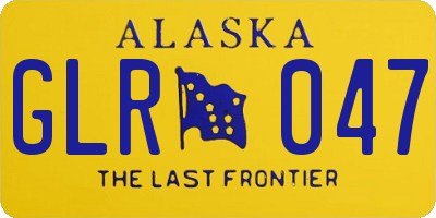 AK license plate GLR047