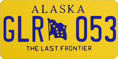 AK license plate GLR053