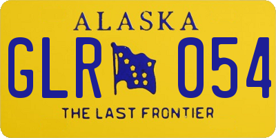 AK license plate GLR054
