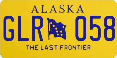 AK license plate GLR058