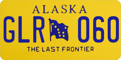 AK license plate GLR060