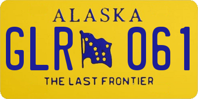 AK license plate GLR061