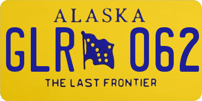 AK license plate GLR062