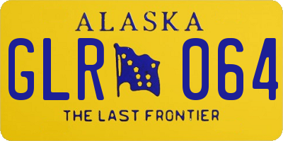 AK license plate GLR064