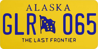 AK license plate GLR065
