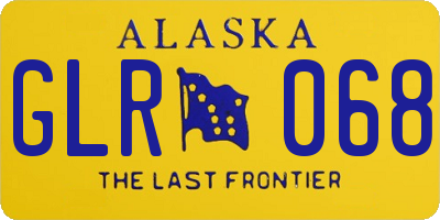 AK license plate GLR068