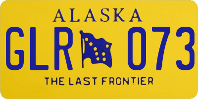 AK license plate GLR073