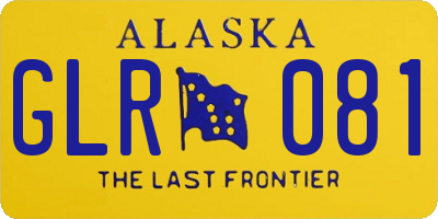 AK license plate GLR081