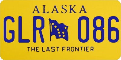 AK license plate GLR086