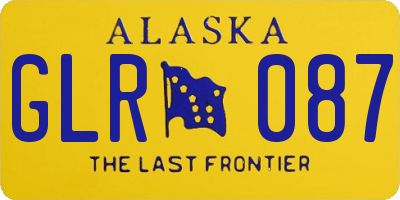 AK license plate GLR087