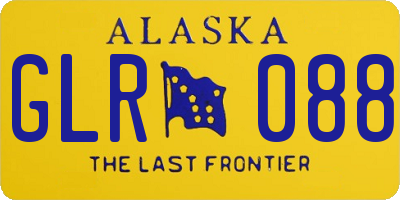 AK license plate GLR088