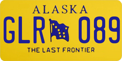 AK license plate GLR089