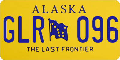 AK license plate GLR096