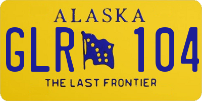 AK license plate GLR104