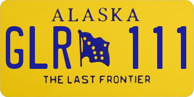 AK license plate GLR111